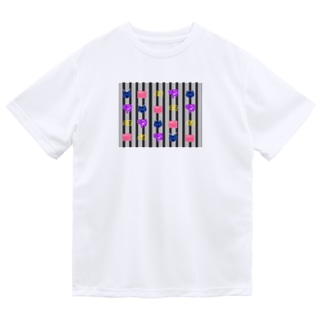 ROCK HEAD総柄-stripe Dry T-Shirt