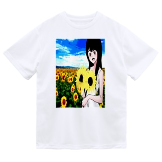 山元町のヒマワリ娘 Dry T-Shirt