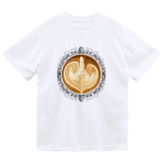 【Lady's sweet coffee】ラテアート エレガンスリーフ Dry T-Shirt