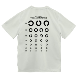 [☆★バックプリント] Visual Acuity Testing [ブラック] Dry T-Shirt