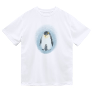 いきものイラスト（皇帝ペンギンの親子） Dry T-Shirt