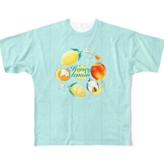 ねことはちみつレモン All-Over Print T-Shirt