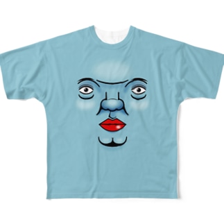 ミルキー☆ブルー全面プリントTシャツ All-Over Print T-Shirt