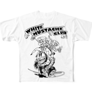 "WHITE MUSTACHE CLUB"(タイトルなし)) All-Over Print T-Shirt