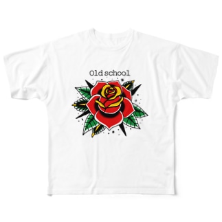 オールドスクールのバラ All-Over Print T-Shirt