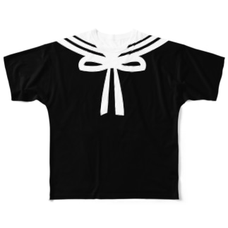 黒猫タイプ別セーラープリント All-Over Print T-Shirt