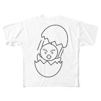 ひよこ塗り絵のTシャツ All-Over Print T-Shirt
