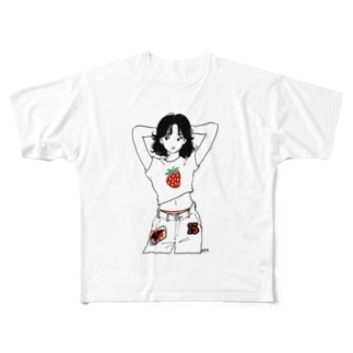 いちご All-Over Print T-Shirt