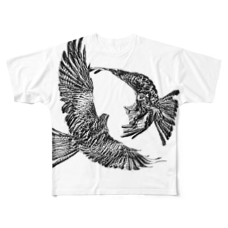 鷹 All-Over Print T-Shirt