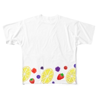 スライスレモンとベリーず All-Over Print T-Shirt