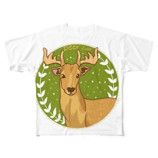 鹿 All-Over Print T-Shirt