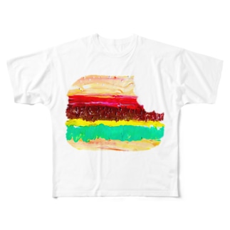 ハンバーガー食べました🍔 All-Over Print T-Shirt