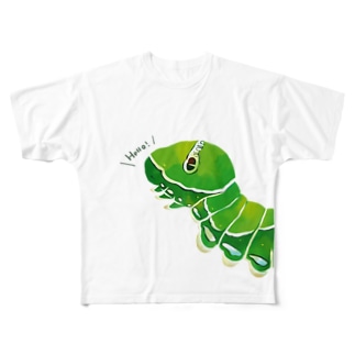 ナミアゲハの幼虫(両面) All-Over Print T-Shirt