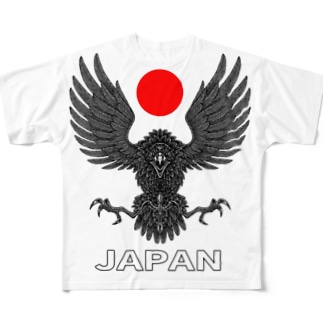 八咫烏 (やたがらす) All-Over Print T-Shirt