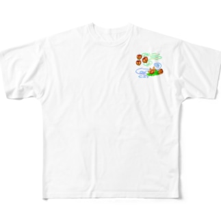 ホオズキ 水紋（和柄）その2 All-Over Print T-Shirt