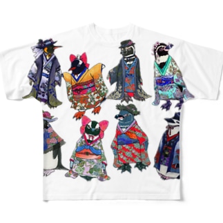 Kimono Penguins All-Over Print T-Shirt