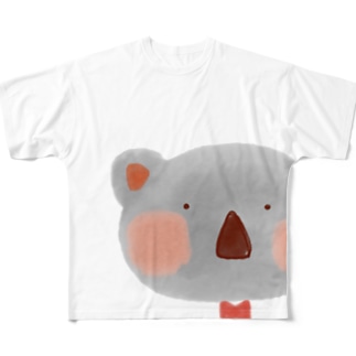 水彩コアラちゃん(face)　C All-Over Print T-Shirt