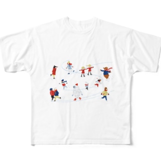 スケートの刺繍密集 All-Over Print T-Shirt