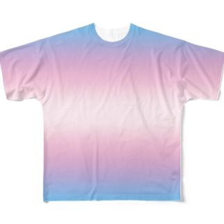 グラデーション　プライドフラッグ　トランスジェンダー All-Over Print T-Shirt