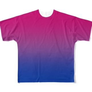 グラデーション　プライドフラッグ　バイセクシュアル All-Over Print T-Shirt