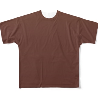 グラデーション Garnet Marron All-Over Print T-Shirt