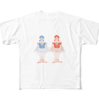 バレエ×ぽっちゃりさん All-Over Print T-Shirt