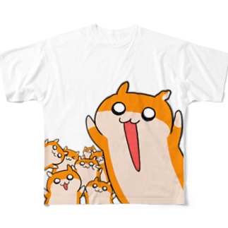 大きなクソハムちゃん All-Over Print T-Shirt