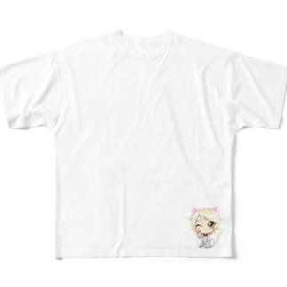 ねこまりTシャツ All-Over Print T-Shirt