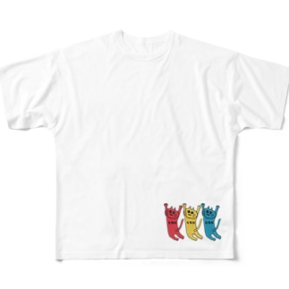 地域猫　応援デザイン　NNN限定⭐︎しばたみなみ　 All-Over Print T-Shirt