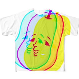 洋ナシくんグリッチ All-Over Print T-Shirt