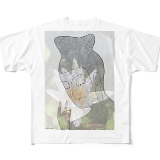 弥勒菩薩と蓮の花 All-Over Print T-Shirt