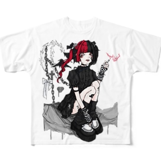 ✟ 聖惡ちゃん生誕Tシャツ2022 ✟（White） All-Over Print T-Shirt
