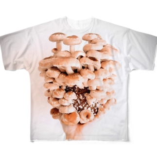 沢山生えた椎茸 All-Over Print T-Shirt
