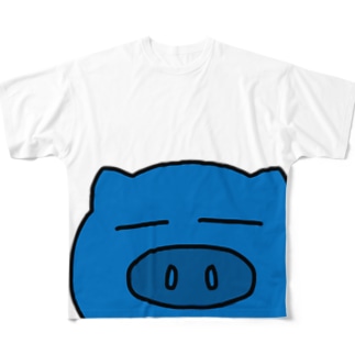 【クソデカ】顔色悪いぶた All-Over Print T-Shirt