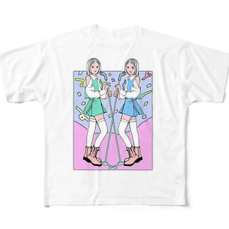 双子のステージ All-Over Print T-Shirt