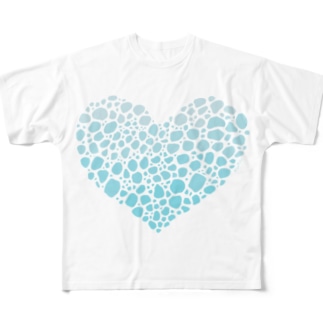 海ハート All-Over Print T-Shirt