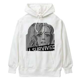 I SURVIVED girl2　モノクロ Heavyweight Hoodie