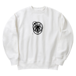 時計B縦「足跡を残して」より　©satch Heavyweight Crew Neck Sweatshirt