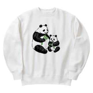 パンダの親子 Heavyweight Crew Neck Sweatshirt