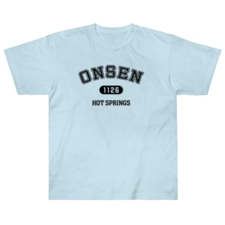 ONSEN (ブラック) Heavyweight T-Shirt