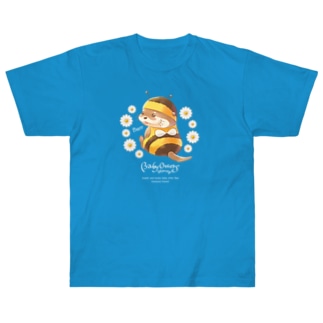 Baby Otters Honey（文字白色） Heavyweight T-Shirt