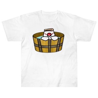 まったり水浴び文鳥② Heavyweight T-Shirt