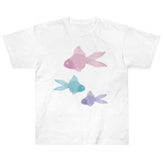 金魚３匹 くすみパステル Heavyweight T-Shirt