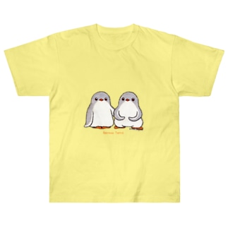 ふたごのジェンツーペンギン(ロゴあり) Heavyweight T-Shirt