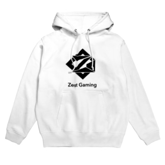 ［Zest  Gaming］パーカー［ロゴ黒 Hoodie