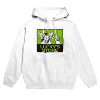 Lucky's store tee パーカー