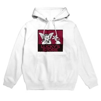 Lucky's store tee パーカー