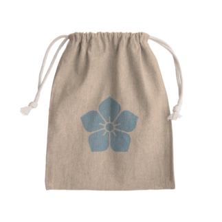 明智光秀（水色桔梗紋） Mini Drawstring Bag