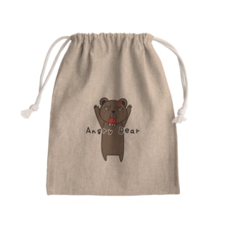 おこ熊 Mini Drawstring Bag