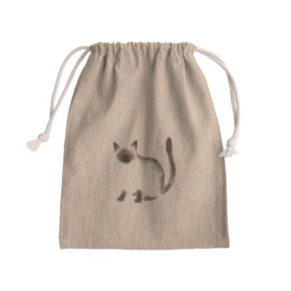 すりガラス越しのシャム猫 Mini Drawstring Bag